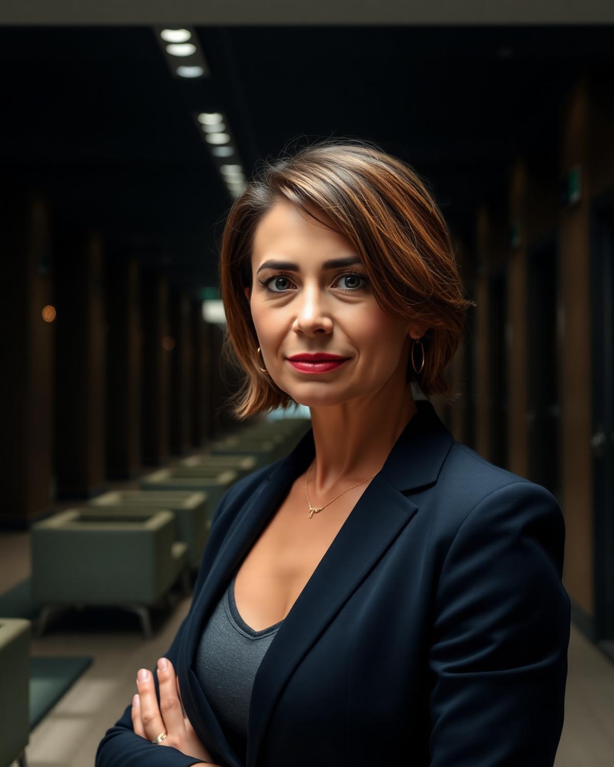 Environmental executive portrait photographed in a corporate office lobby