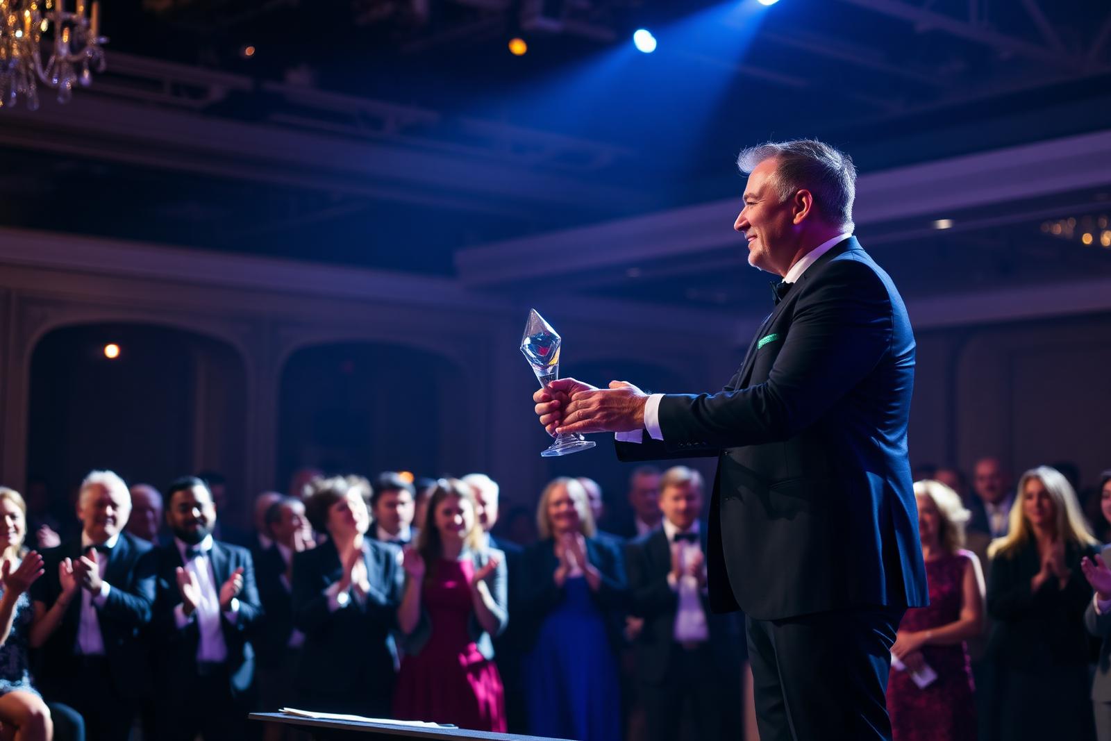Award presentation photographed at a corporate gala in Phoenix